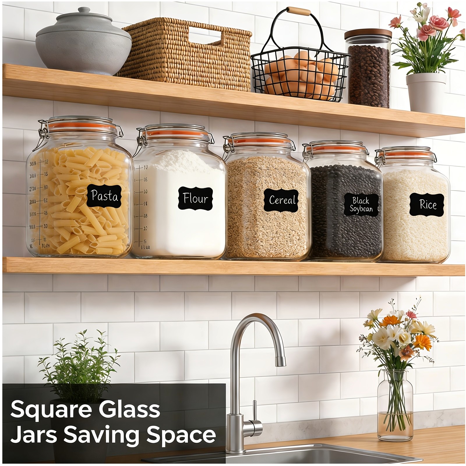 2-Pack Square 1.1-Gallon Airti - Food Storage Without Pantry 评论和价格