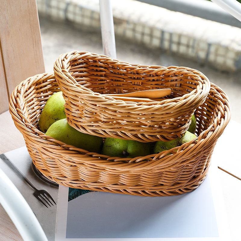 Oval Rattan Woven Storage Bask - Food Storage In Plants 评论和价格
