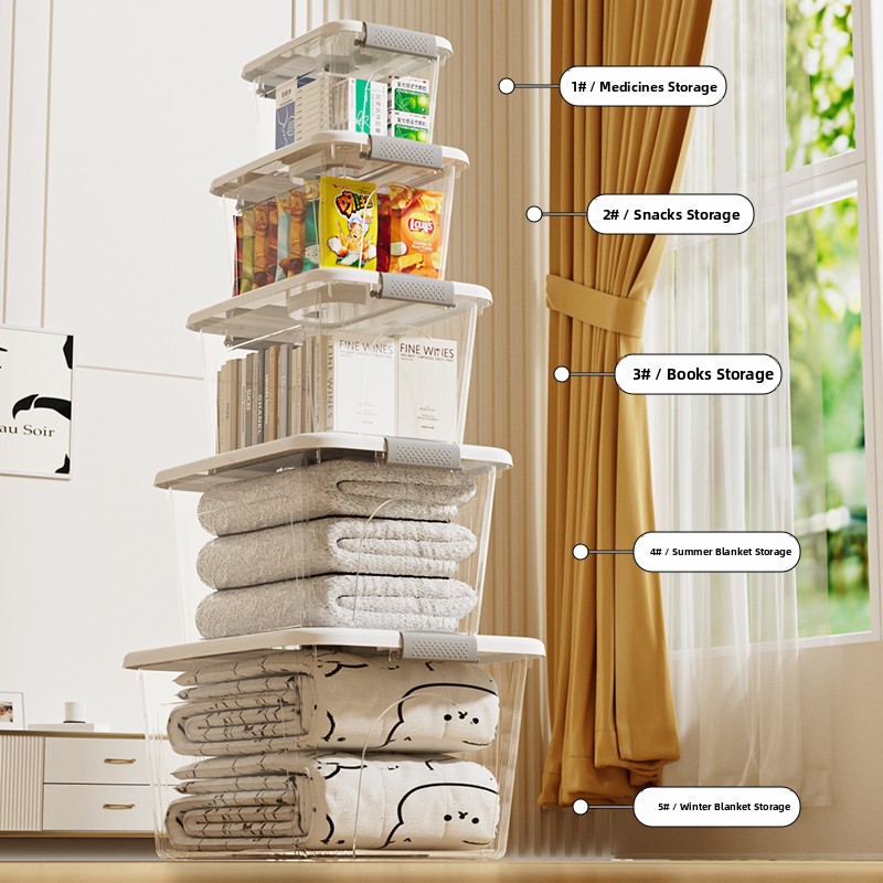 Large Transparent Plastic Stor - Food Storage Under Bed 评论和价格