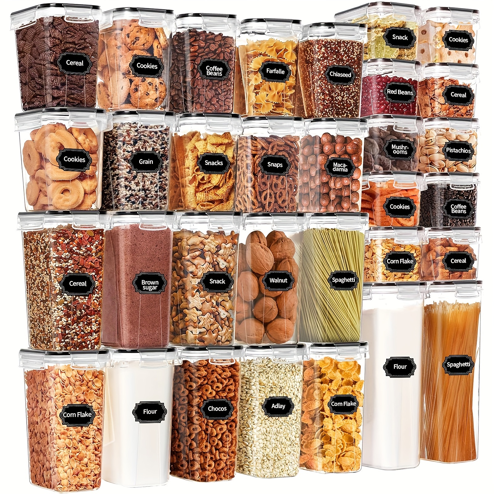 Set of 64 Airtight Food Storag - Food Storage Without Pantry 评论和价格
