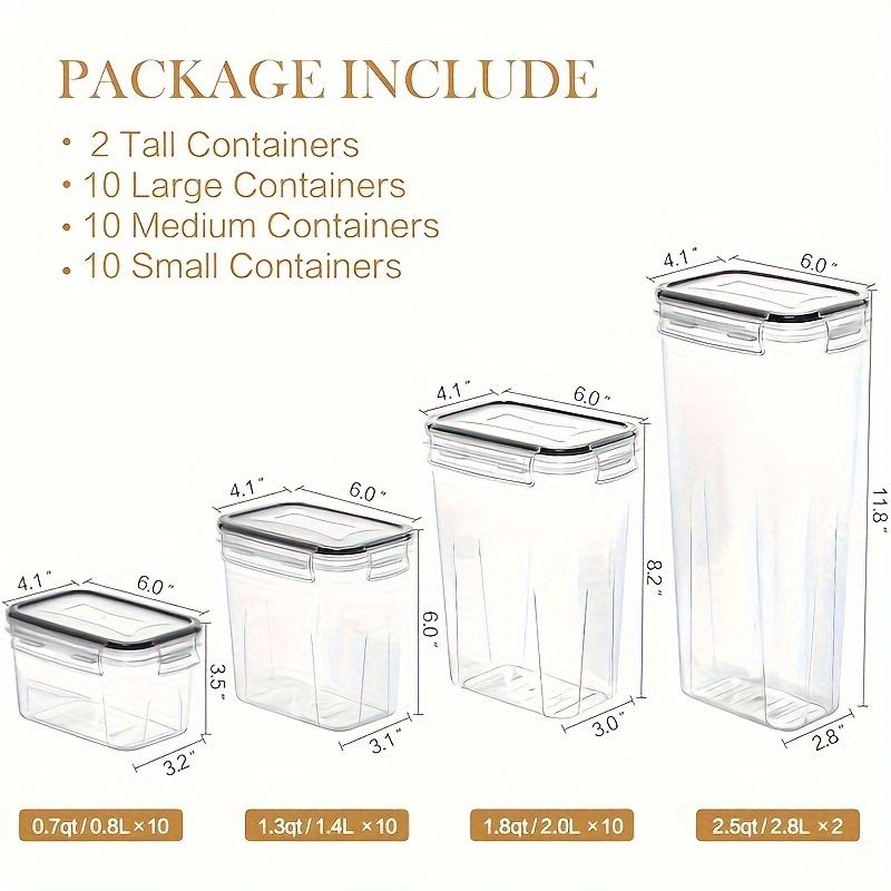 Set of 64 Airtight Food Storag - Food Storage Without Pantry 评论和价格