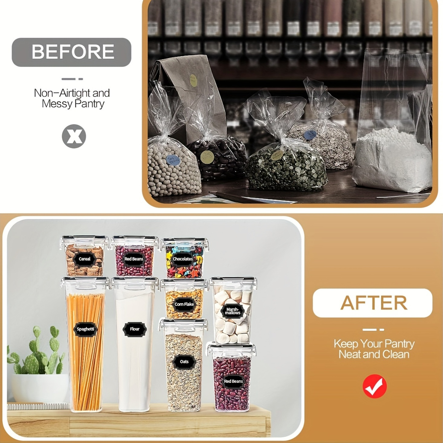 Set of 64 Airtight Food Storag - Food Storage Without Pantry 评论和价格