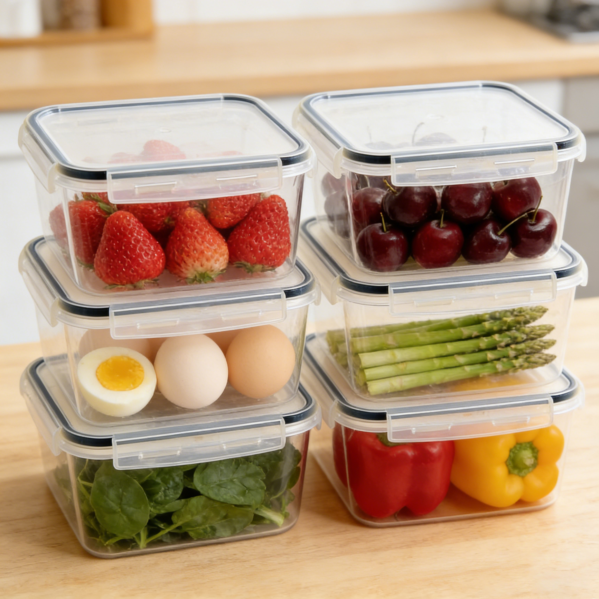 2L 2/4/6/8Pcs Large Food Conta - Food Storage Food Safety 评论和价格