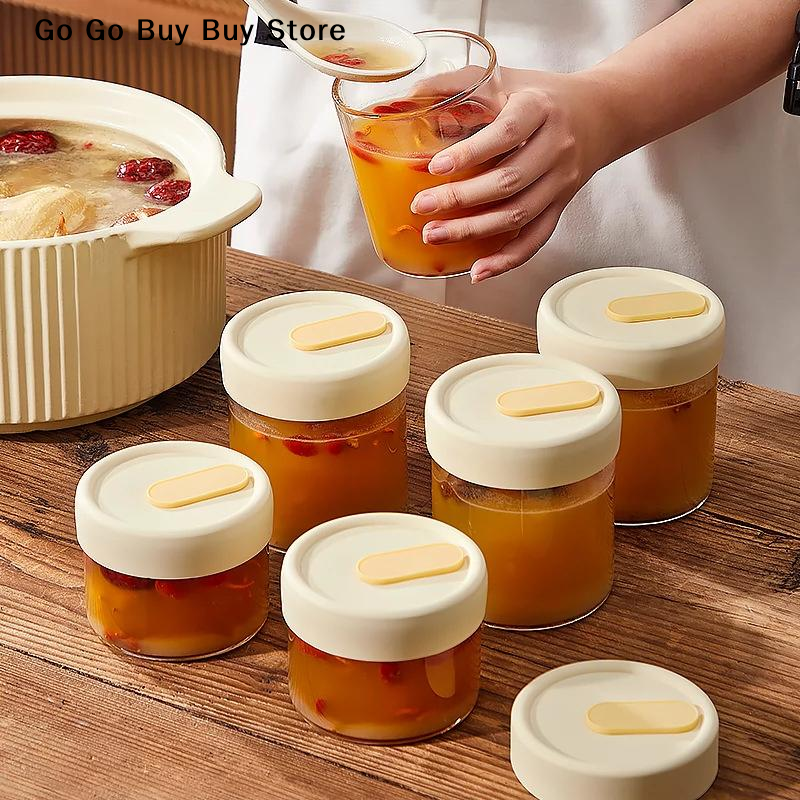 【ST】1Pc 240/400ML Glass Food S - Food Storage Silicone 评论和价格
