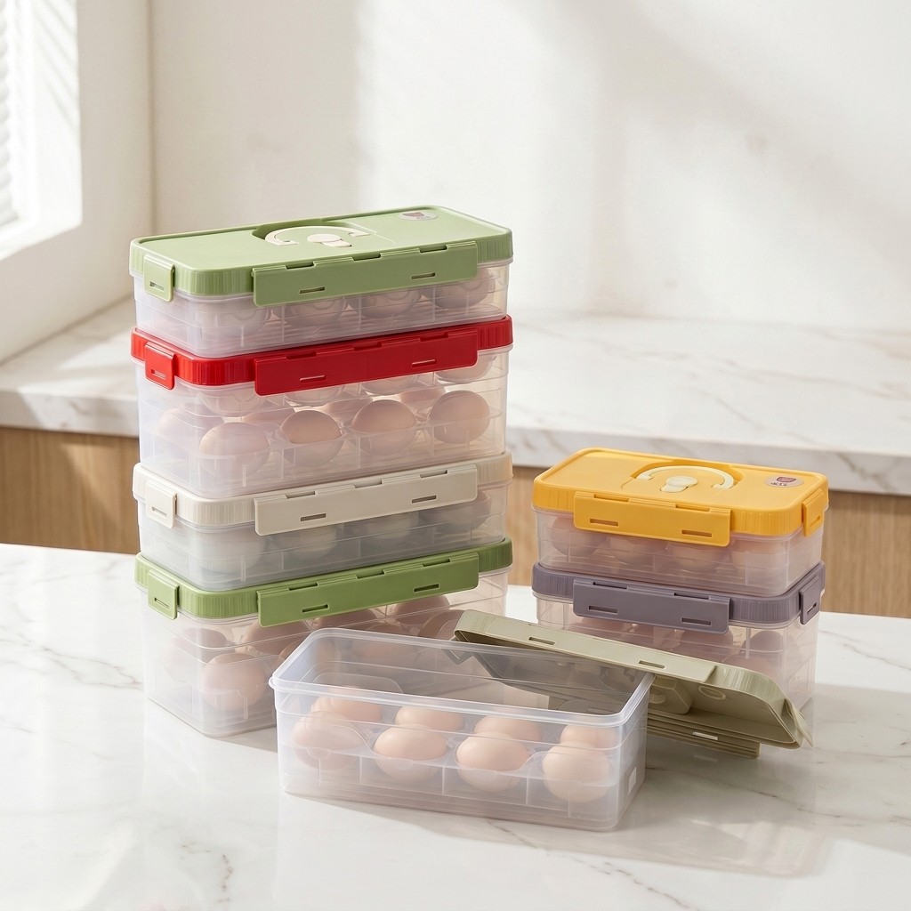 Stackable Egg Storage Box Refr - Food Storage Plastic Boxes 评论和价格