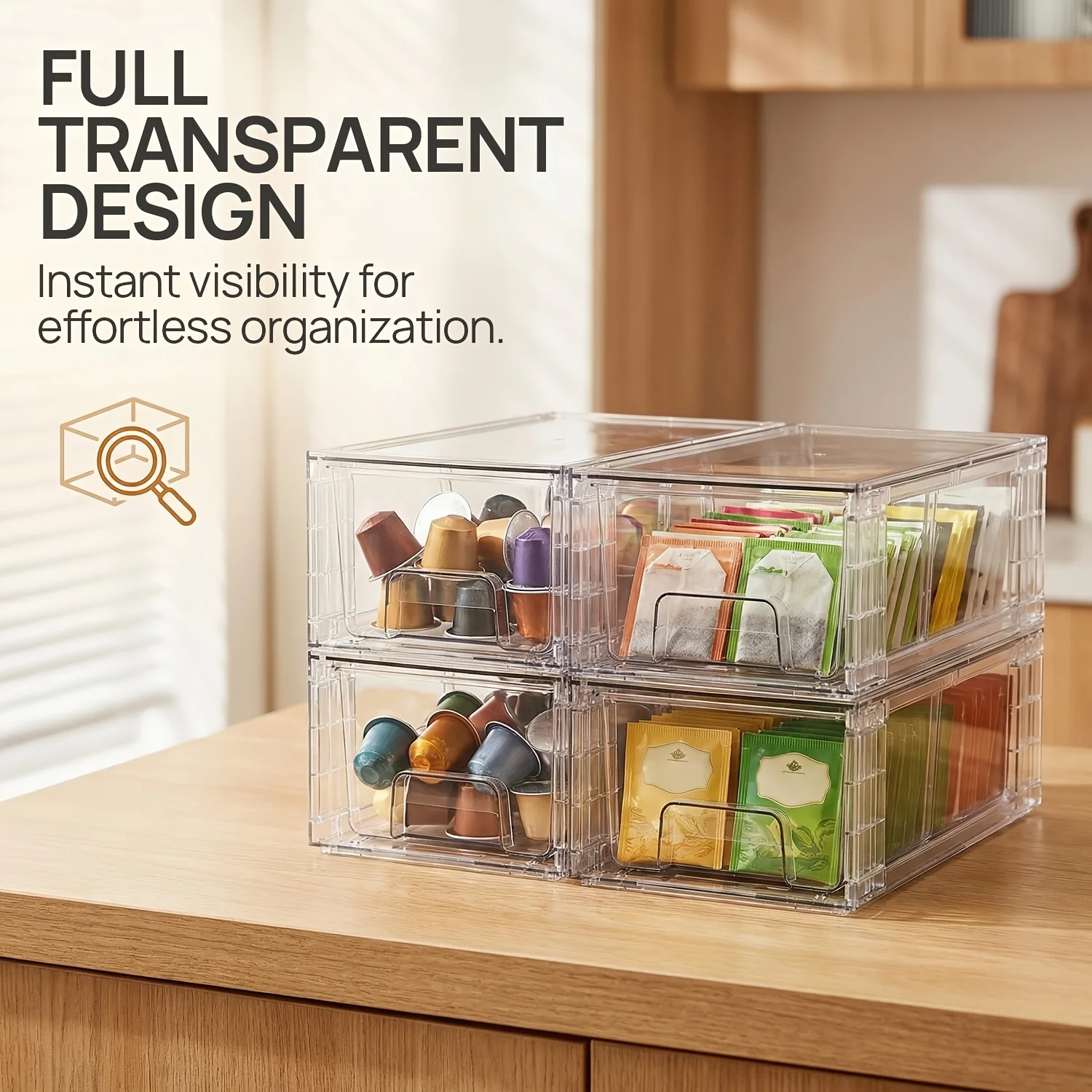 4/6/8/10 Pack Clear Acrylic Fo - Food Storage Without Pantry 评论和价格