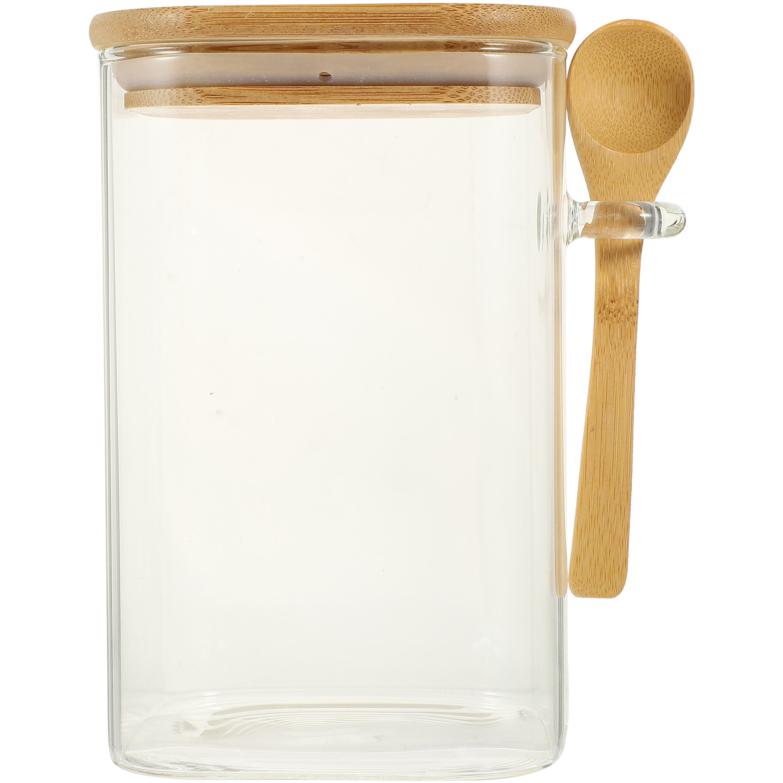 1Set Square Airtight Glass Foo - Airtight Cereal Jar 评论和价格